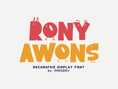 Rony Awons Decorative Font