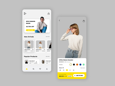 Fashion App Design product design ui ux product design