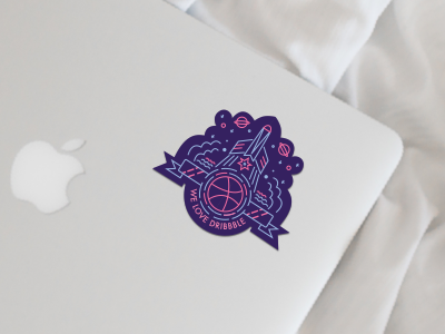 Rocket Dribbble Sticker