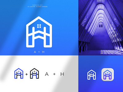 AH brand identity branding business logo logo design luxury logo modern logo monogram logo real estate logo startup tech logo