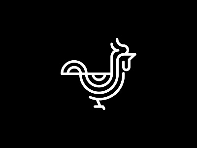 Monoline Rooster Logo