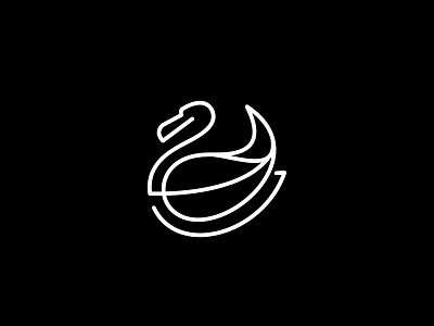 Swan Leaf Logo brand identity business design illustration leaf logo logo design luxury logo minimal logo modern logo monogram logo startup swan