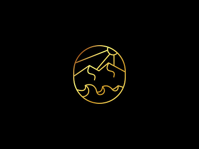 Nture Logo brand identity business design gold nature logo illustration logo logo design luxury logo minimal logo modern logo monogram logo monoline logo nature logo simple logo startup wave logo