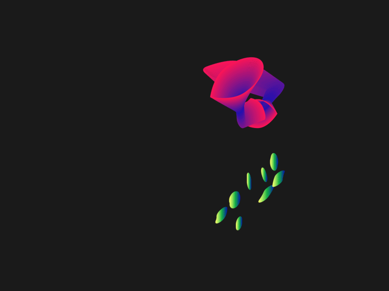 EXOTIC FLOWERS — Animation brand flowers gradient identity