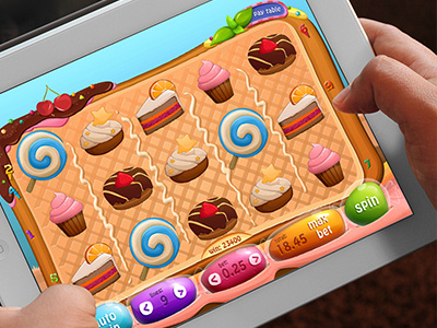 Slot Game buttons candy game ui