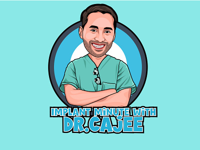 Implant Minute With DR.CAJEE art branding design flat icon illustration illustrator logo minimal vector
