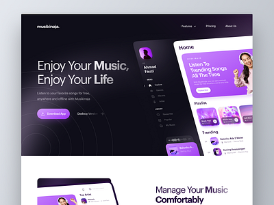 Musikin Aja - Landing Page 🎵 by Asal Design for Keitoto on Dribbble