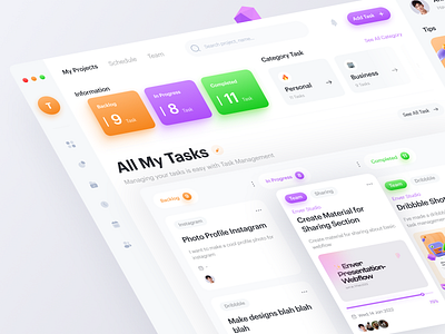 ⚡ Task Management - Dashboard Version