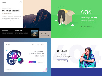 2018 Top 4 Designs and Illustrations 404 page illustration