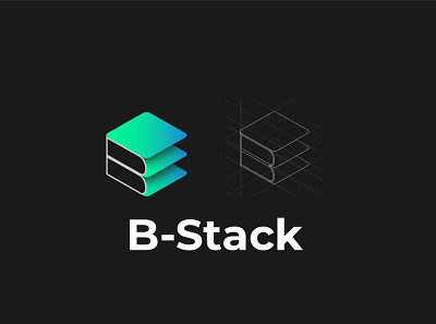 B stacks branding clean design flat graphic design illustrator logo minimal typography vector