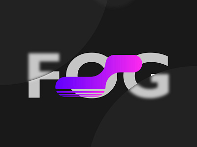 FOG blurred branding dark frosted glass glasseffect gradient logo minimal music musicnote stream vibrant