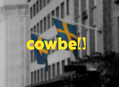 cowbell branding cowbell education graphic design logo minimal modern negative space sweden swedish