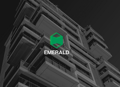 EMERALD branding graphic design greenery housing logo minimal modern nature friendly park