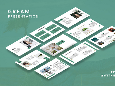 Withniara Gream design fashion hobby model plant powerpoint powerpoint template ppt presentation presentation design