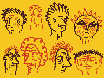 Angry Faces characters face illustration