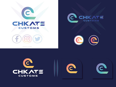 chkate customs logo design,, modern logo branding branding logo creative logo creative logos flat gradient logo logo logo design logotype minimal