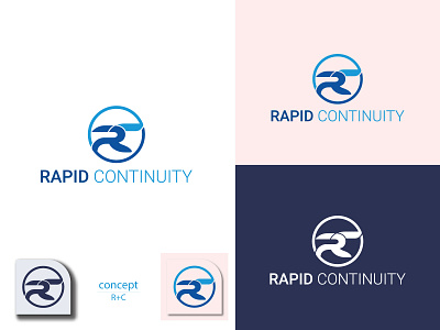 rc logo branding branding logo creative logo flat gradient logo graphic design logo minimal
