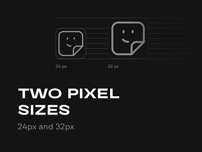 Two pixel sizes for Rubber Icons design resoruces figma freebie icon pack icon set iconography sketch svg ui resources uiux