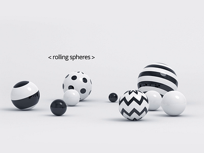 Rolling spheres 3d abstract animation blender geometric loop minimal motion design motion graphic render shape sphere