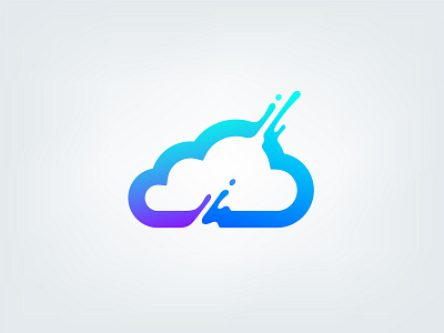 Cloud cloud data design gradient icon liquid logo paint sign symbol technology weather