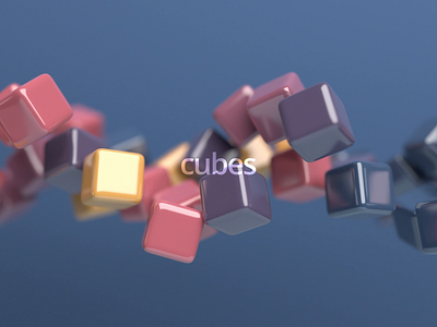 Endless motion 3d render abstract animation background creative cube endless geometric loop motion design seamless shape