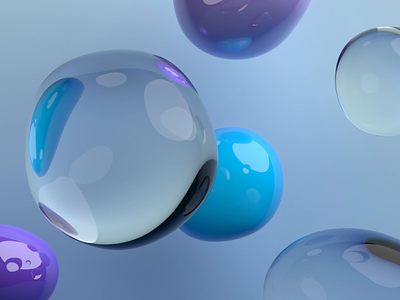 Bubbles 3d abstract animation background bubble design liquid loop minimal motion render zero gravity