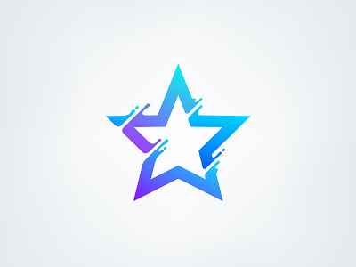 Star abstract blue color design fluid gradient graphic illustration liquid logo purple shape sign star symbol vector