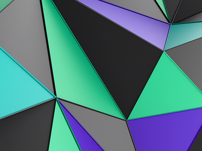Abstract endless animation 3d abstract animation background colorful design endless graphic green loop low poly motion polygonal purple render shape triangle triangulated