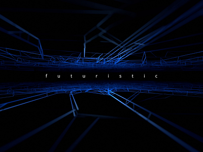 Futuristic background 3d abstract animation background blue dark design endless futuristic graphic loop motion render sci fi