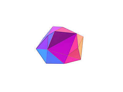 Endless motion 3d abstract animation blender bubble colorful design endless graphic loop low poly polygonal render shape triangulated