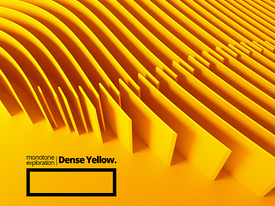 Monotone exploration | Dense Yellow. 3d abstract background color design graphic design illustration monotone render shape simple yellow