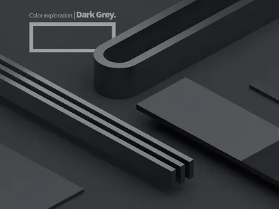 Color exploration | Dark Grey. 3d abstract art background black blender3d clean color dark design exploration geometric grey illustration minimalism render shape simple visual