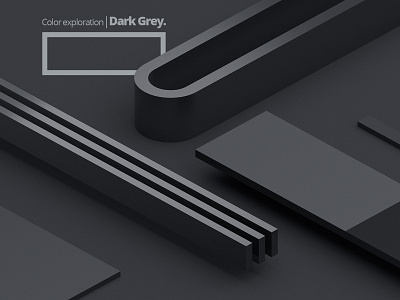 Color exploration | Dark Grey. 3d abstract art background black blender3d clean color dark design exploration geometric grey illustration minimalism render shape simple visual