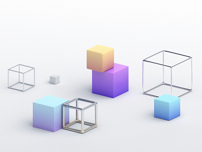 Cubes 3d abstract art background blender3d block box clean cube design geometric illustration minimal render shape simple visual