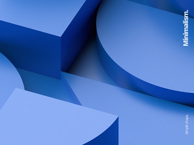 Minimalism 3d abstract art background blender3d blue clean color design illustration minimalism render shape simple visual