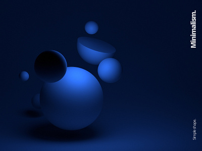 Minimalism 3d abstract art background blender3d blue clean dark design illustration minimalism orb render shape simple sphere visual
