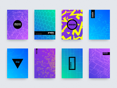 Abstract backgrounds abstract art background blue brochure color cover design graphic green illustration purple shape template vector visual yellow