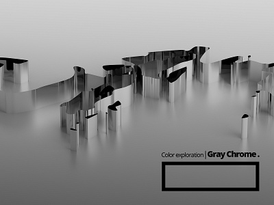 Color exploration | Gray Chrome. 3d abstract art background blender3d chrome color design exploration illustration render shape technology visual