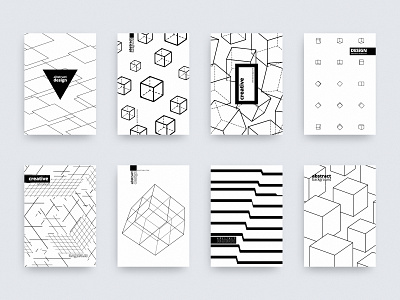 Abstract backgrounds abstract art background black brochure clean cover design flat geometric graphic illustration line shape simple template vector visual white