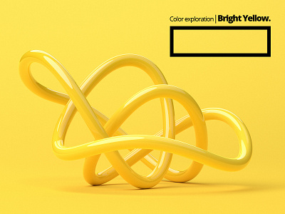 Color exploration | Bright Yellow. 3d abstract art background blender3d clean color design exploration illustration line render shape simple visual yellow