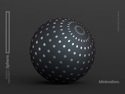 Sphere 3d abstract art background blender3d clean dark design geometric illustration orb polka dot render shape simple sphere visual