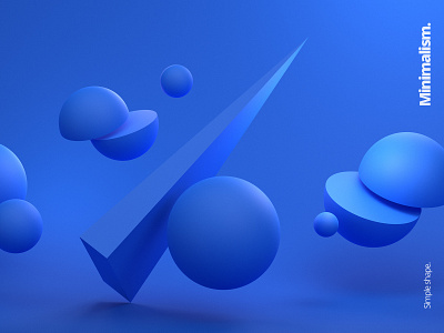 Minimalism 3d abstract art background blender3d blue clean design geometric illustration minimalism orb render shape simple sphere visual