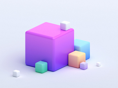 Cubes 3d abstract background blender3d clean cube design geometric illustration render shape simple