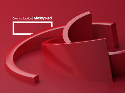 Color exploration | Glossy Red. 3d abstract art background blender3d clean color design illustration minimalism red render shape simple visual