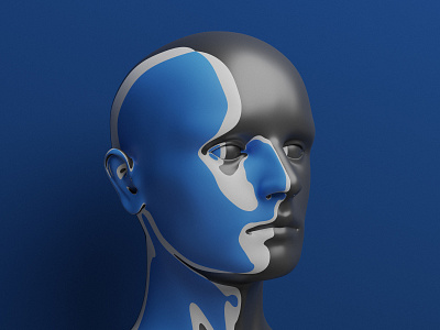 Abstract face 3d abstract art blender3d concept design face head illustration render shape visual