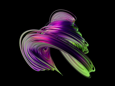 Abstract shape 3d abstract art blender color design green illustration purple render shape twisted visual