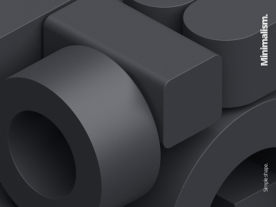 Minimalism 3d abstract art background black blender clean dark design geometric illustration minimalism render shape simple visual