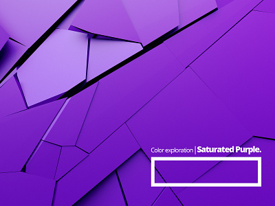 Color exploration | Saturated Purple.