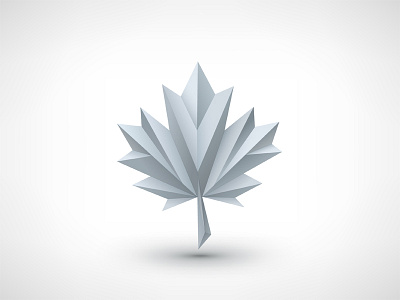 Maple leaf autumn design fall icon leaf logo low poly maple nature polygonal tree vector