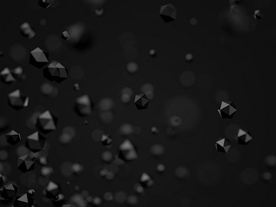 Abstract 3d render 3d abstract background black dark futuristic low poly particle polygonal space sphere wallpaper